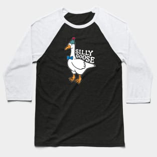 Silly Goose with Birthday Hat Baseball T-Shirt